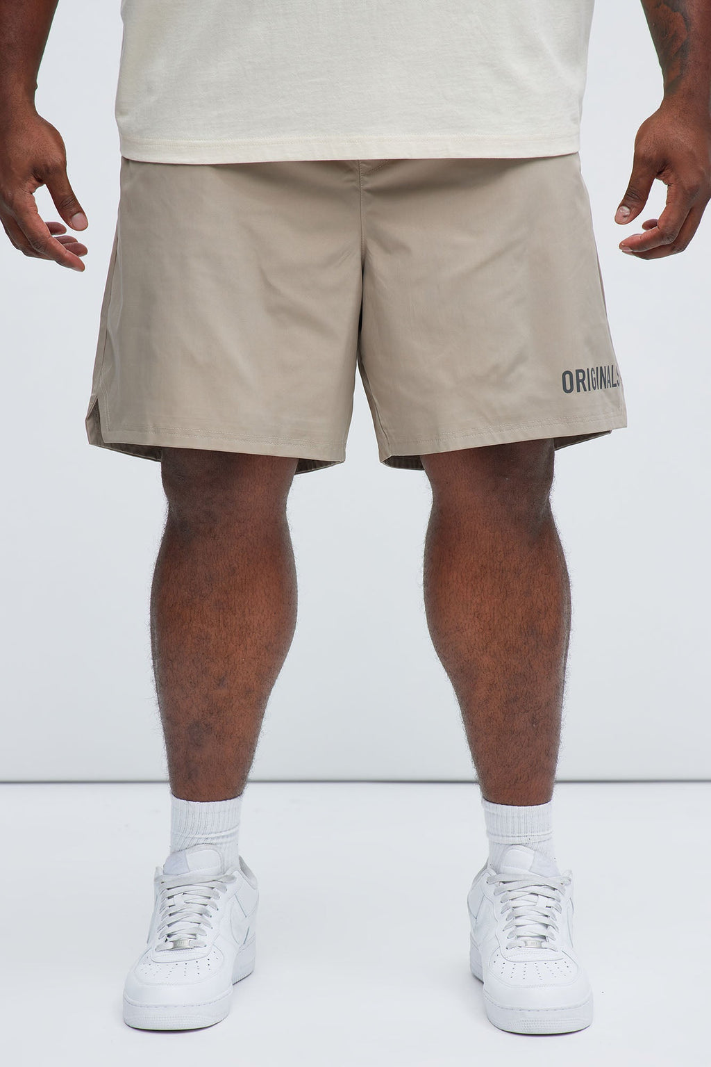 Originals Nylon Warm Up Shorts - Stone