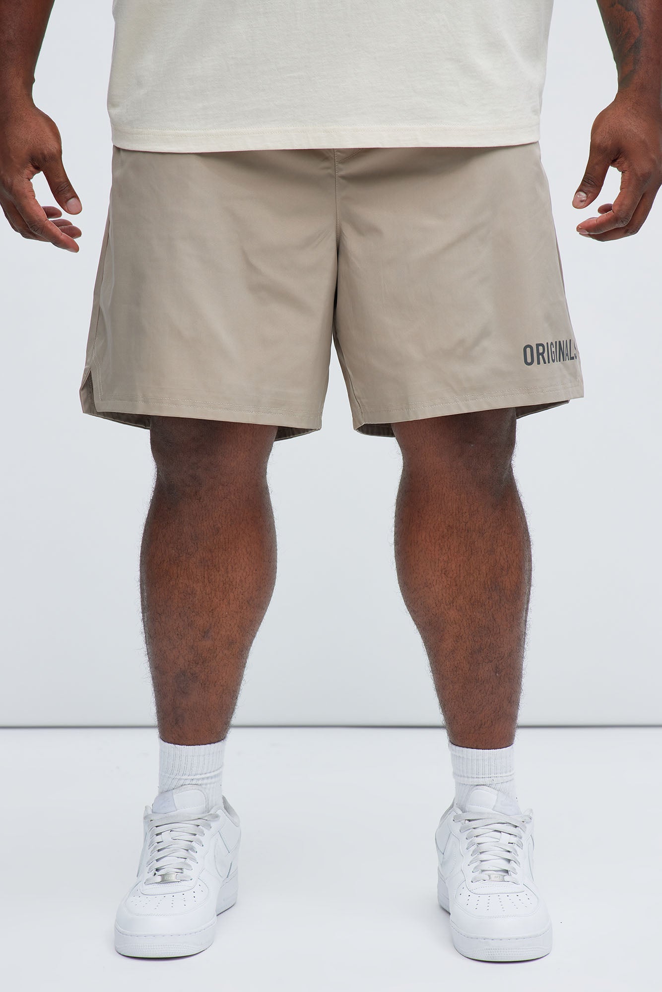 Originals Nylon Warm Up Shorts - Stone