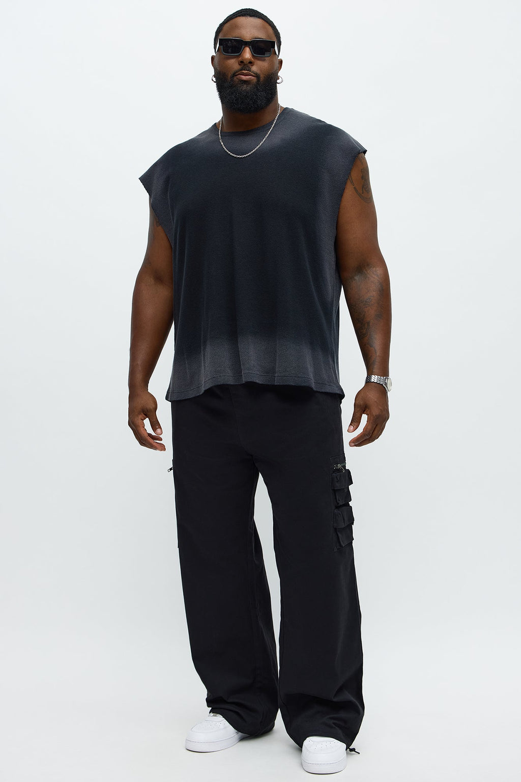 Relaxed Washed Muscle Tank - Gold/Black