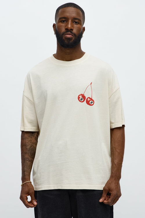 All Outta Luck Oversized Short Sleeve Tee - Cream