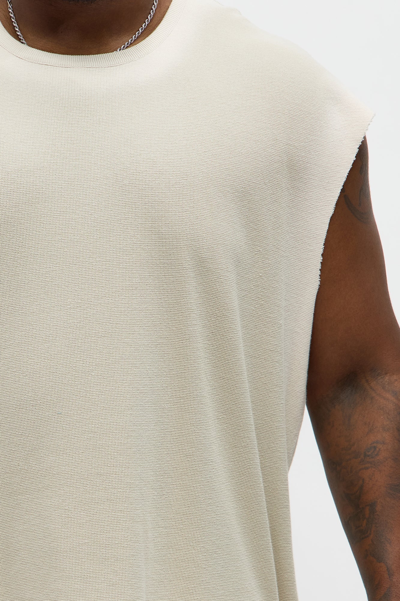 Relaxed Washed Muscle Tank - Grey