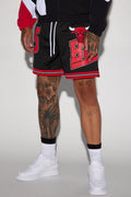 Bulls Step Back Mesh Shorts - Black