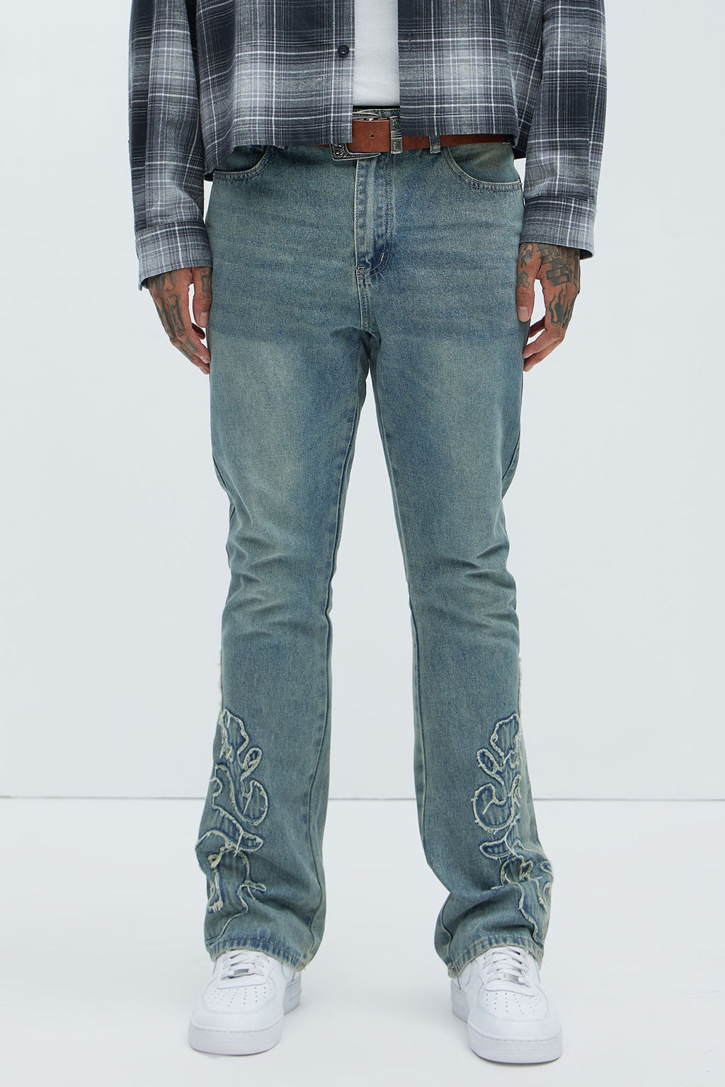 Tumble Slim Flare Jeans - Light Blue Wash