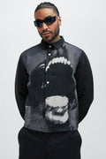 Rogue Tapestry Cropped Button Up Shirt - Multi Color