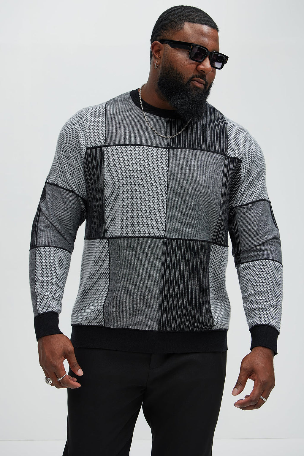 Better And Better Crewneck Sweater - Black/combo