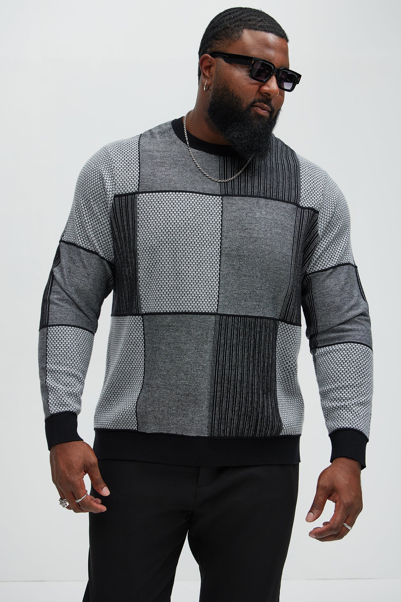 Better And Better Crewneck Sweater - Black/combo