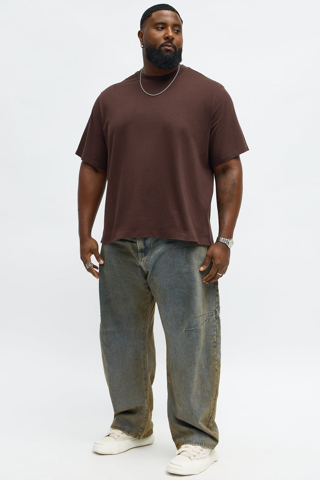 Oversized Heavyweight Tee 240GSM - Chocolate