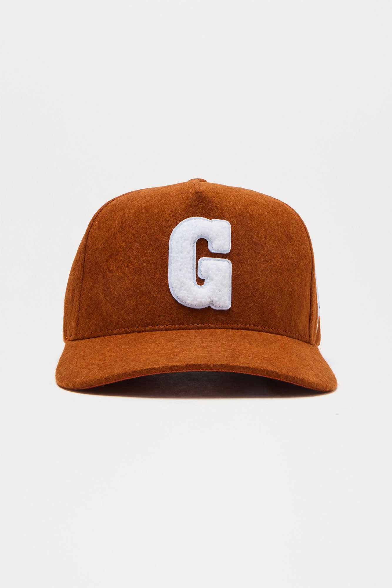 1St Gold Textured Structured Snapback Hat - Orange