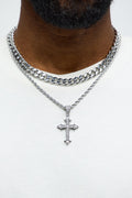 Moon Lit 2 Piece Necklace Set - Silver