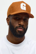 1St Gold Textured Structured Snapback Hat - Orange