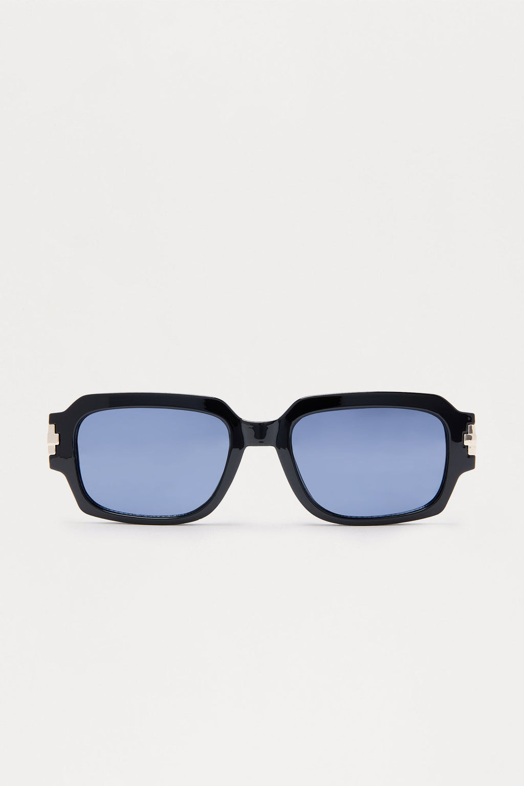 On Task Square Frame Colored Lens Sunglasses - Black