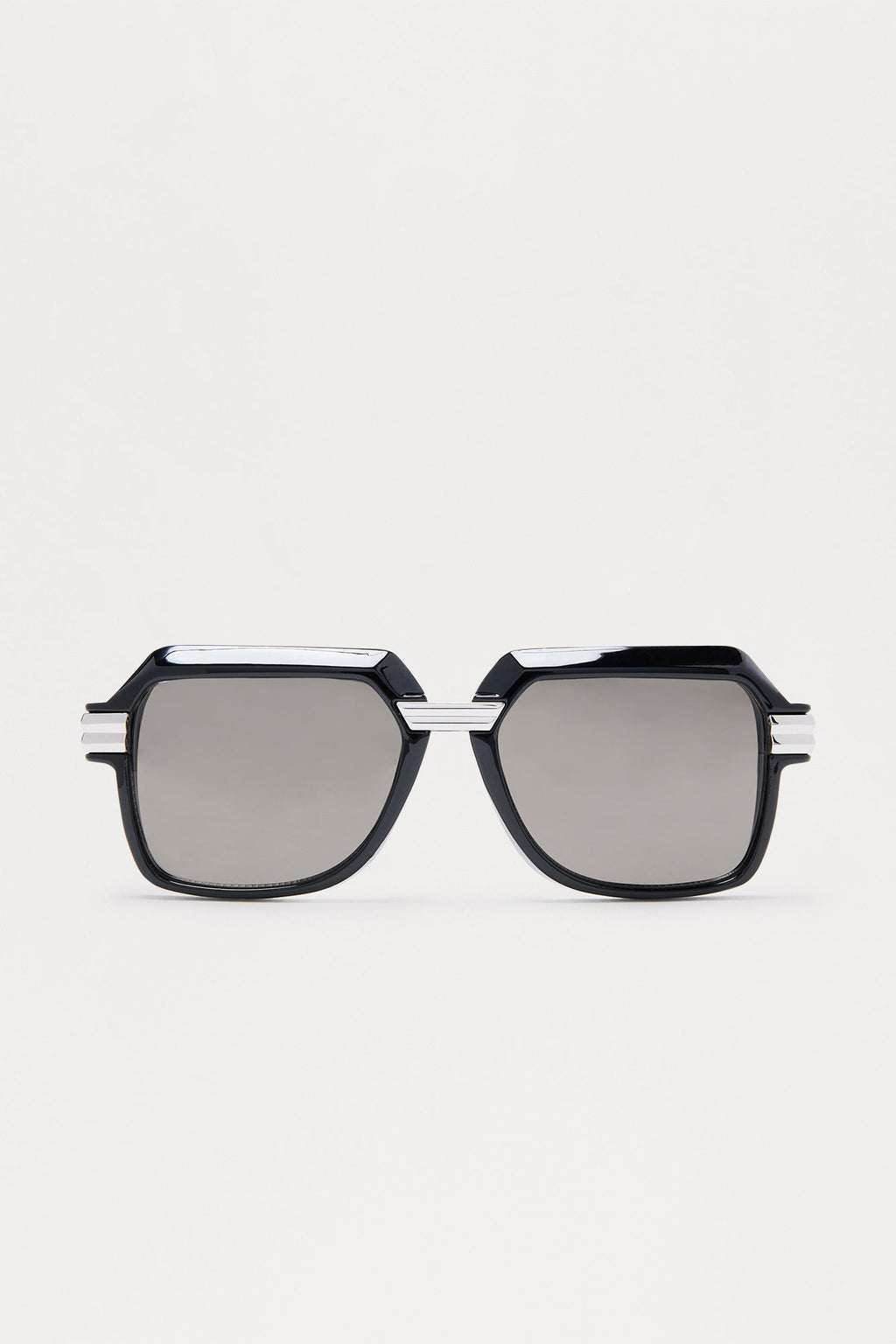 Drift Away Square Frame Colored Lens Sunglasses - Black/Smoke