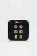 Drip Mix 3 Piece Earring Set - Gold