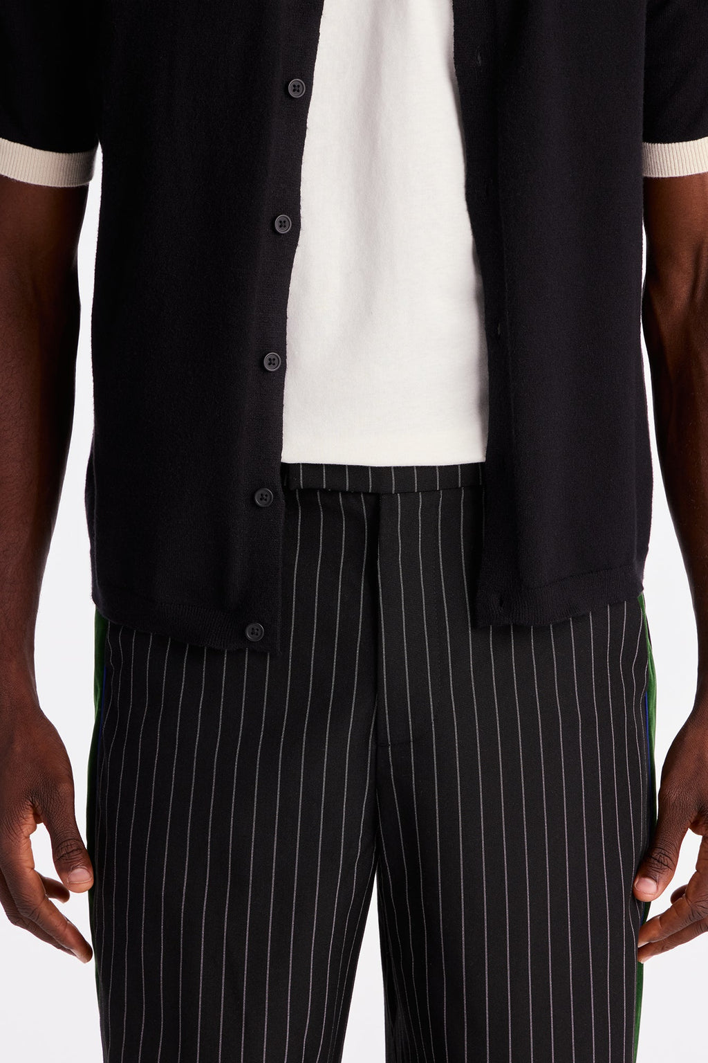 Baggy Elevated Side Stripe Trouser - Black/combo