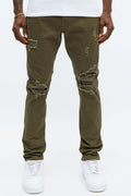 Skinny Ain't Coming Home Pants - Olive