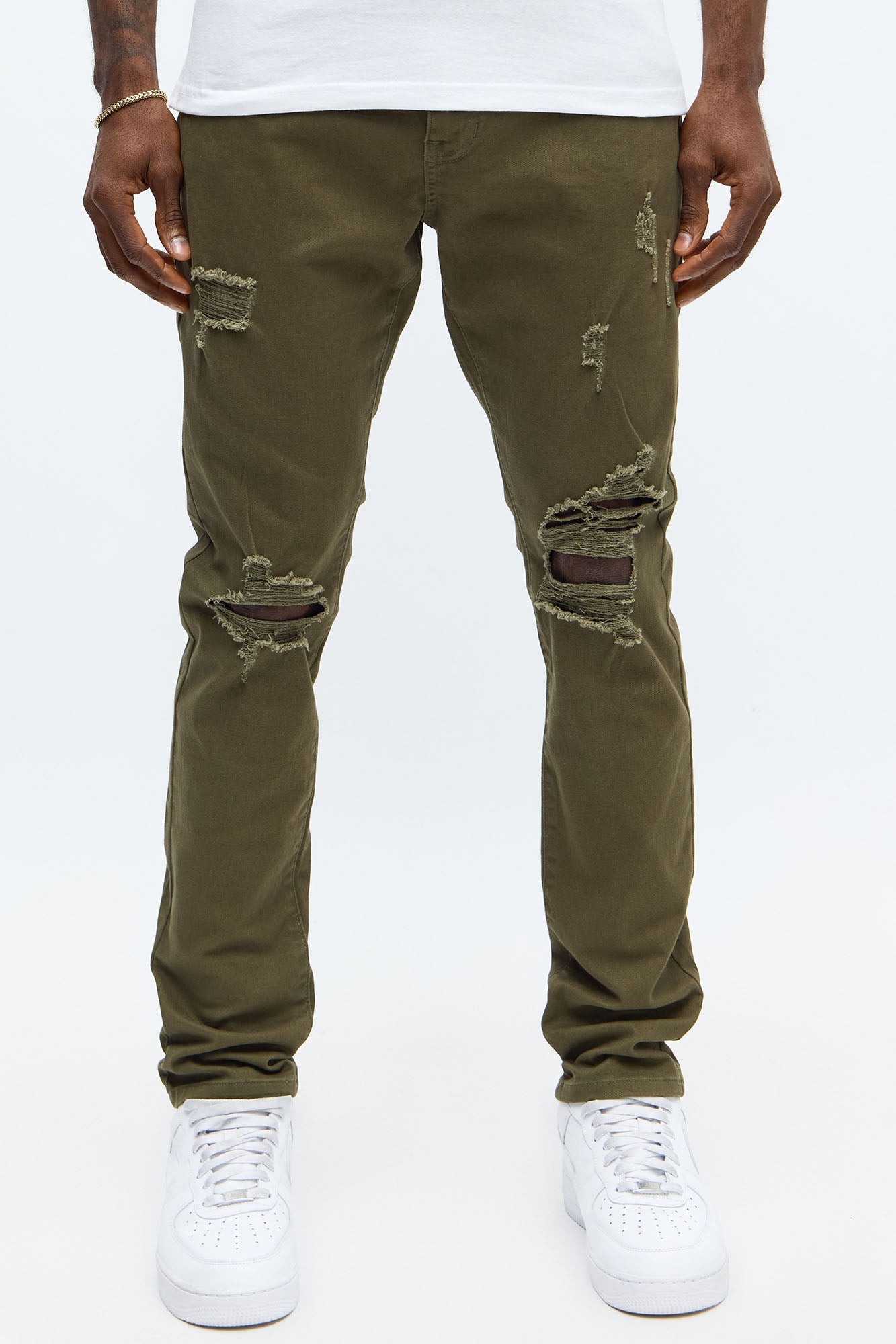 Skinny Ain't Coming Home Pants - Olive
