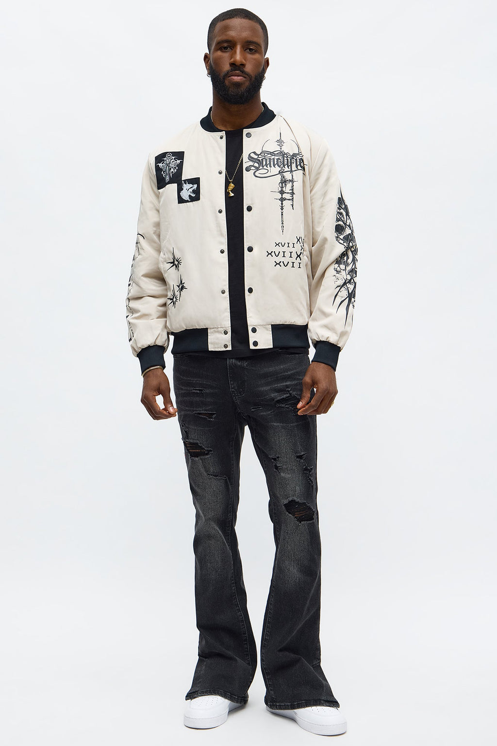 Eternal Blessings Bomber Jacket - Khaki/combo