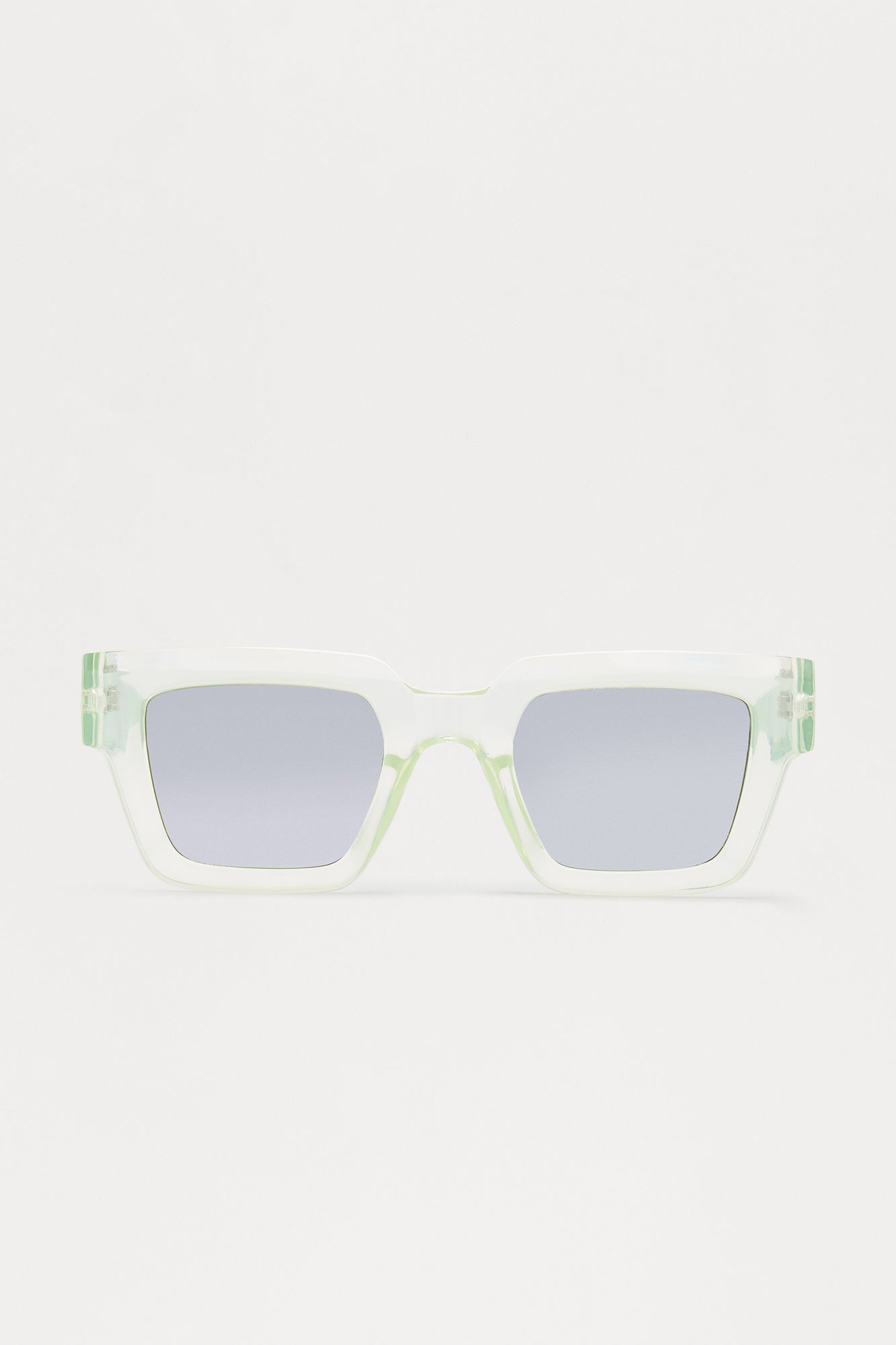 Marble Square Frame Color Lens Sunglasses - Green