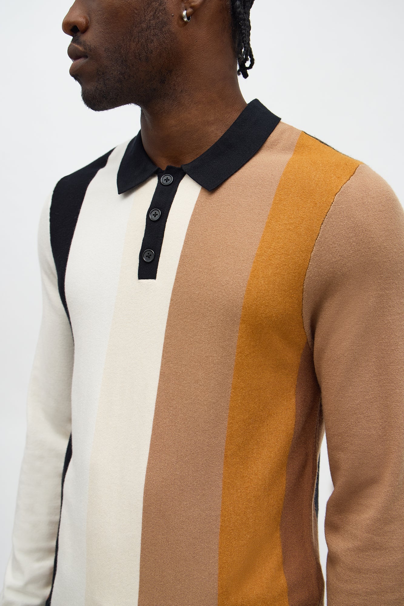 New Level Striped Polo 2.0 - Brown Combo