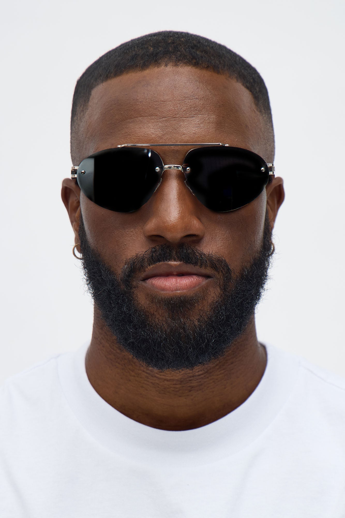 Tough Aviator Metal Frame Sunglasses - Black/Silver
