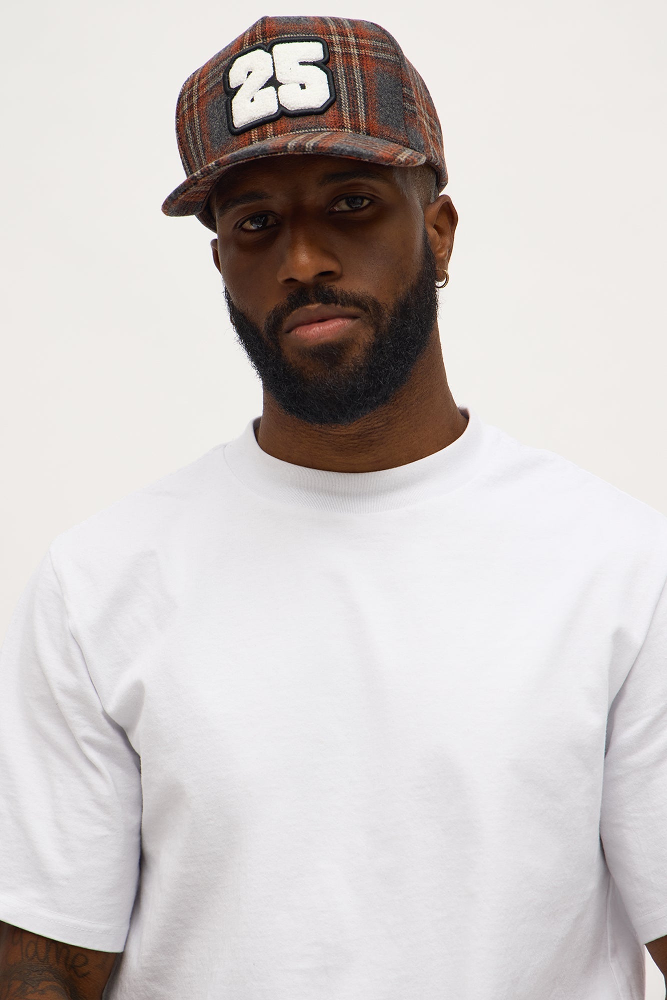 Varsity Flannel Structured Snapback Hat - Blue/combo