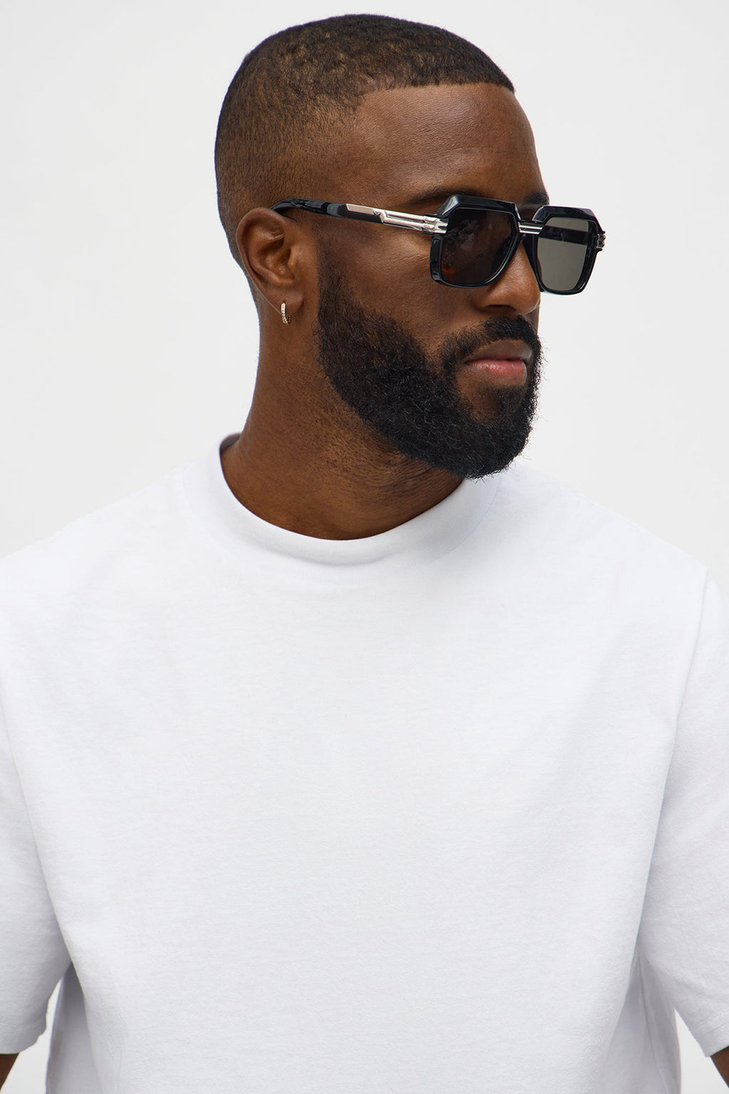 Drift Away Square Frame Colored Lens Sunglasses - Black/Smoke