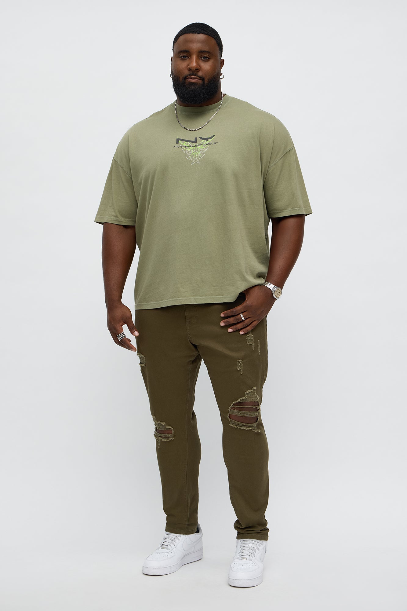 Skinny Ain't Coming Home Pants - Olive