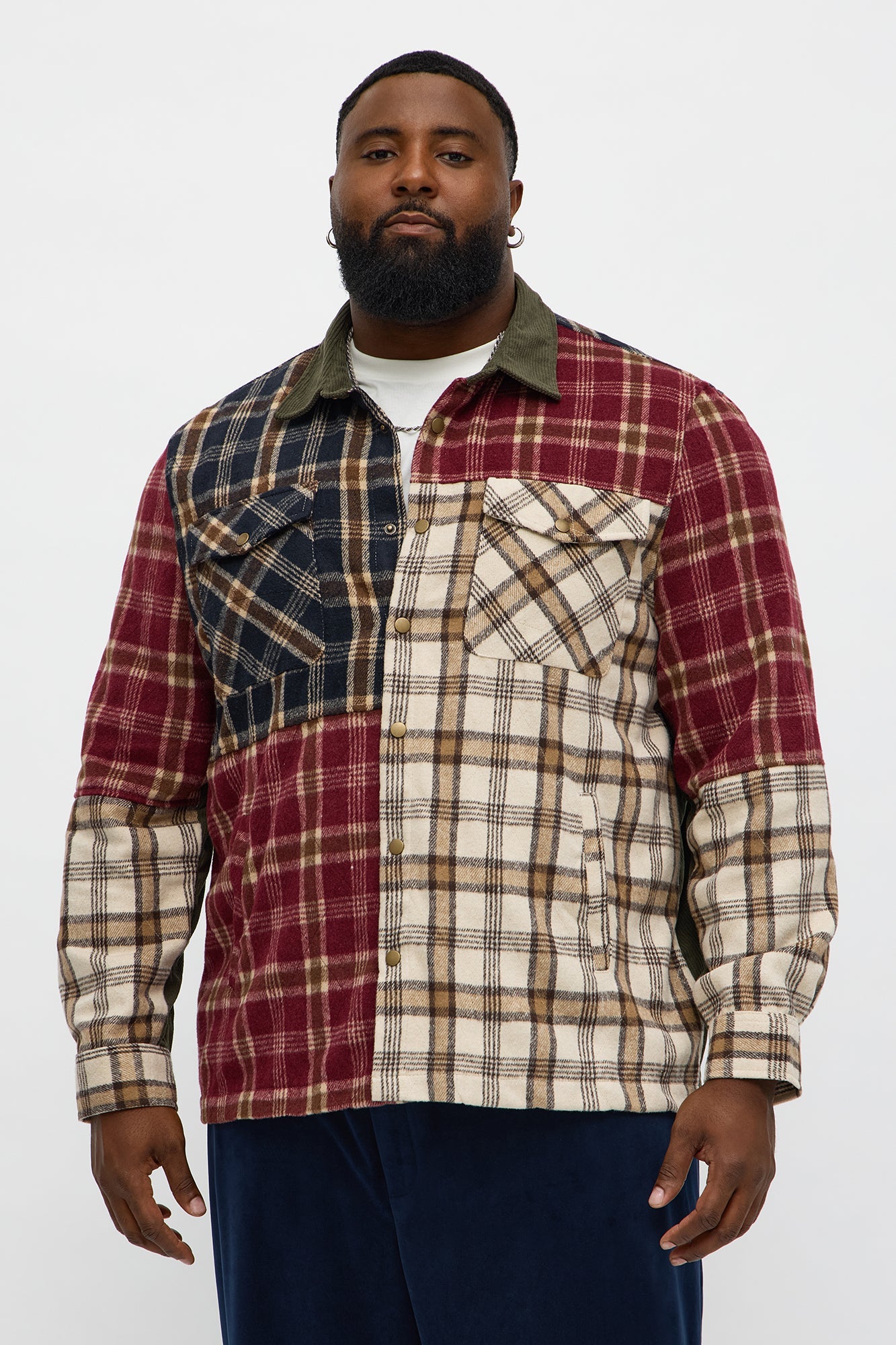 Work It Plaid Button Up Shirt - Multi Color