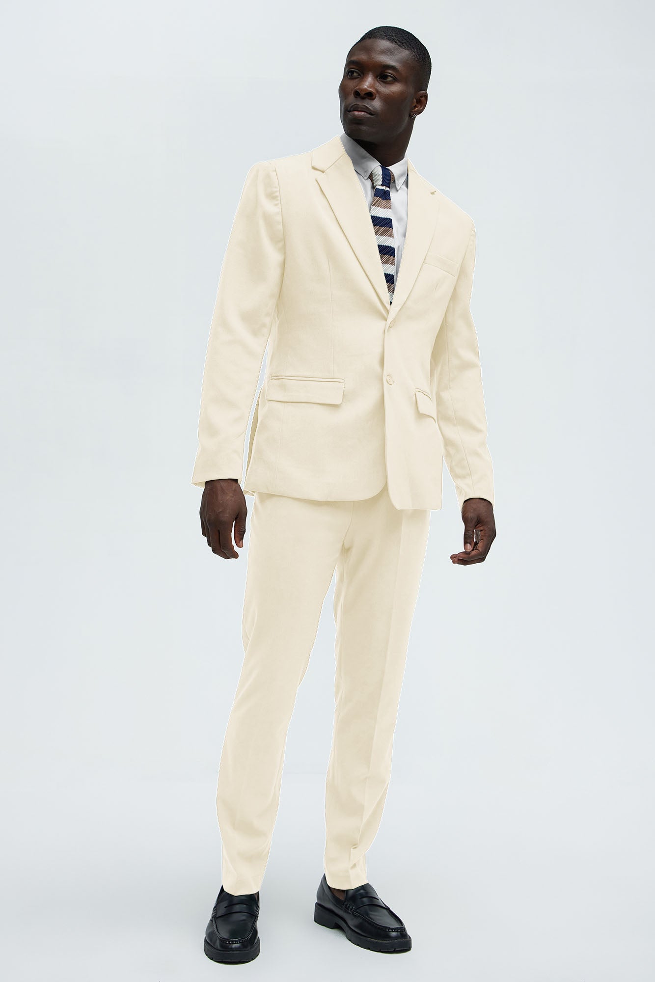 The Modern Stretch Suit Jacket - Cream