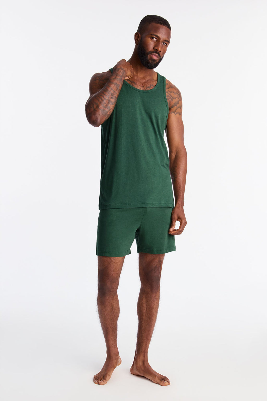 Essential Modal Lounge Tank - Green