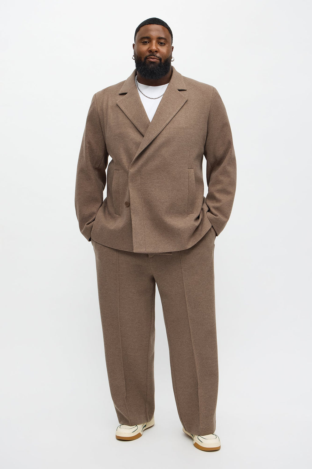 Oversized Day Drifter Double Breasted Blazer - Brown