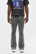 Stacked Skinny Flare Runaway Seam Jean - Black Wash