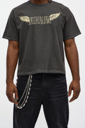 Nirvana Angel Utopia Boxy Short Sleeve Tee - Black