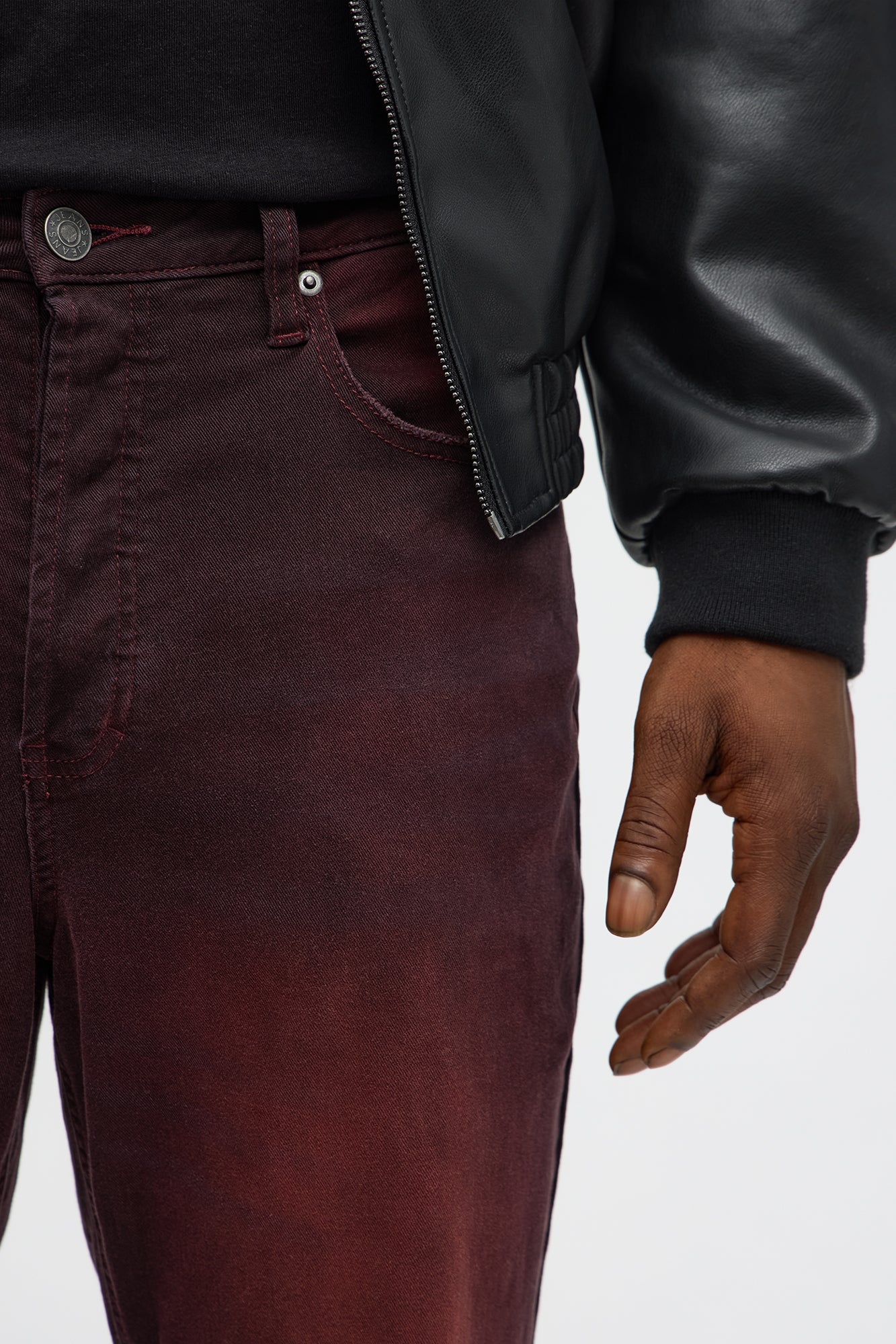 Stacked Slim Flare I'm That Ombre Jean - Burgundy