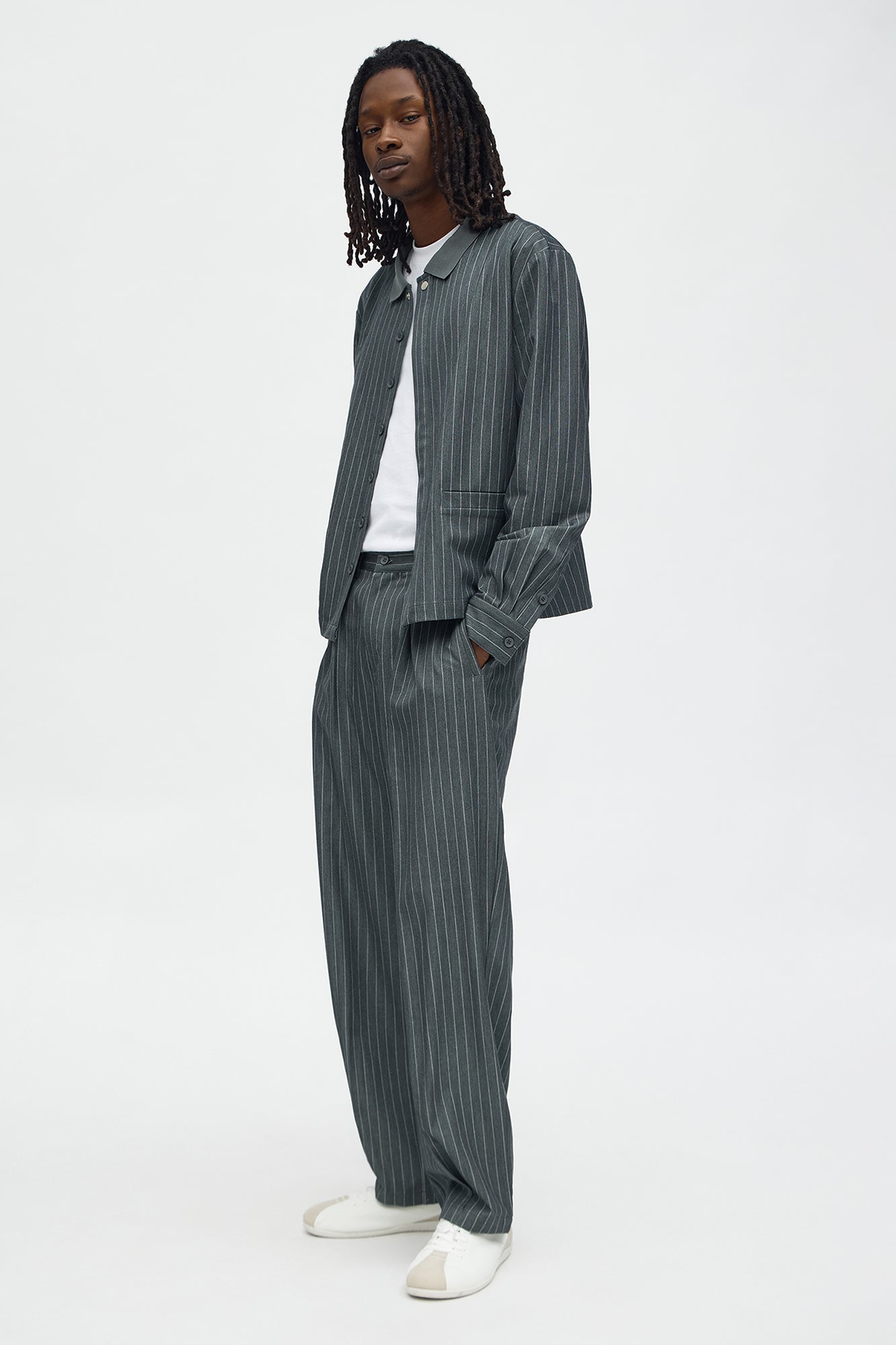 Slim Fit Straight Striped 2.0 Trouser - Dark Grey