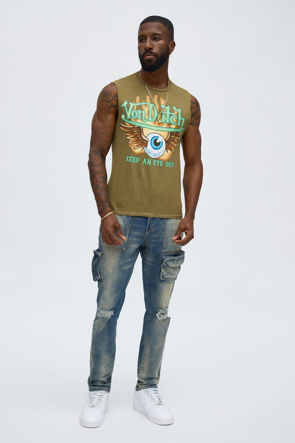 Von Dutch Keep An Eye Out Short Sleeve Tee - Hunter