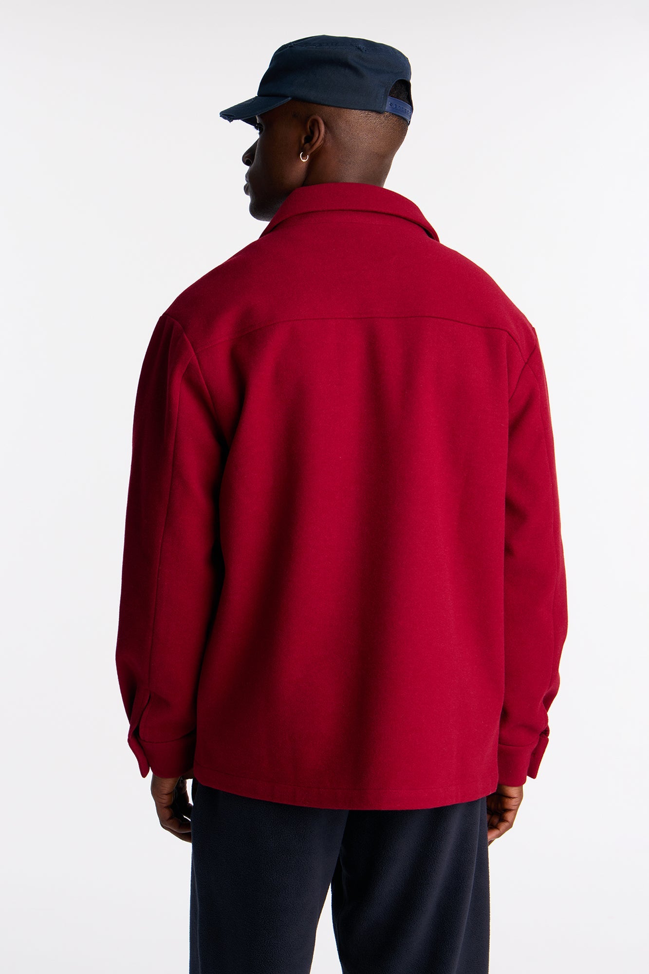 Ballou Pocket Button Up Shirt - Burgundy