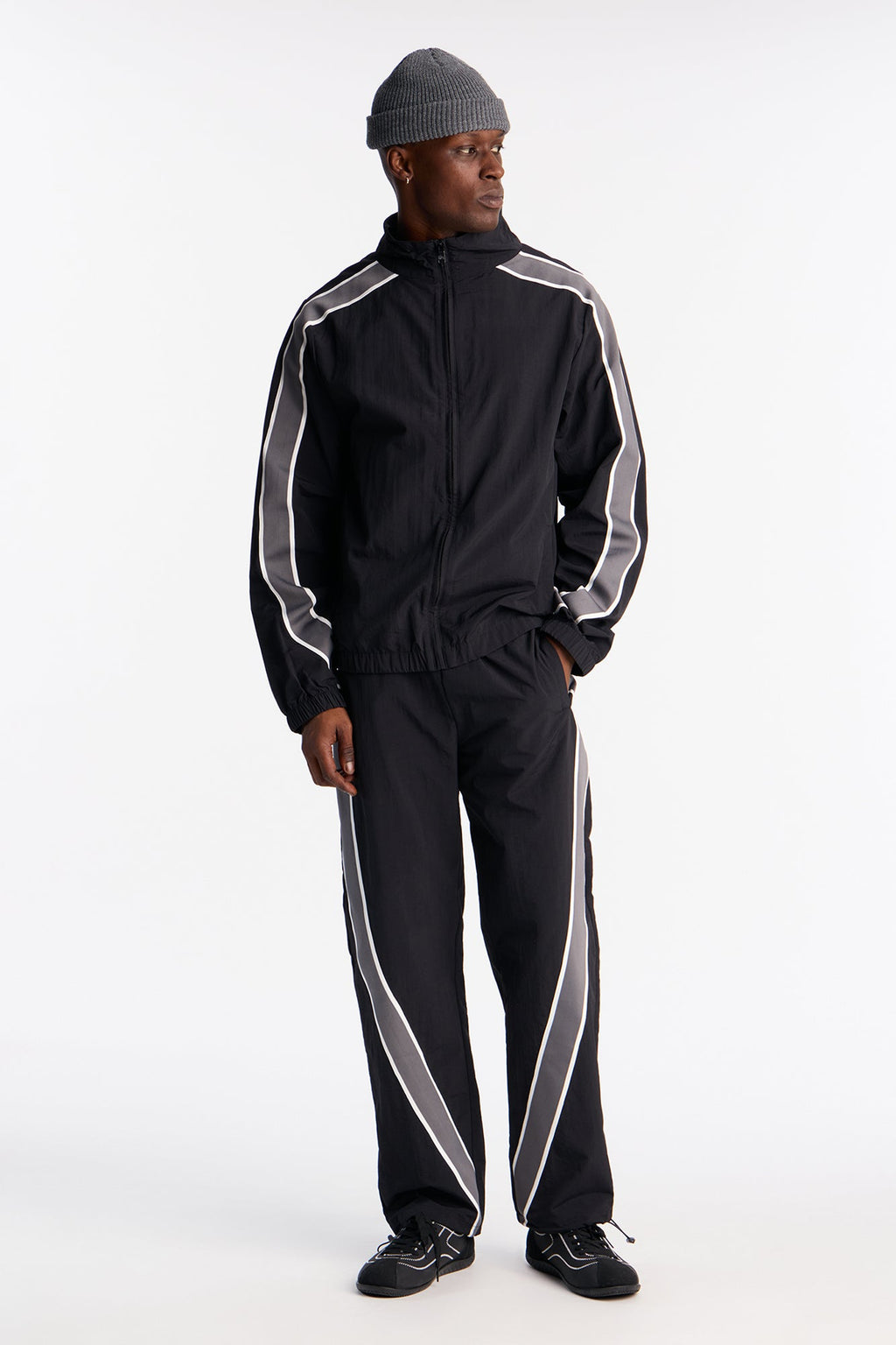Straight Prep The Field Color Block Nylon Pant - Black/combo