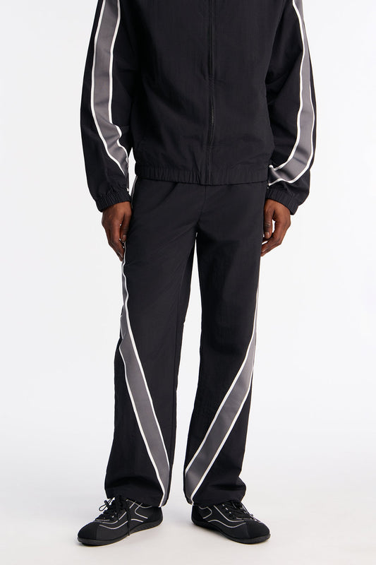 Straight Prep The Field Color Block Nylon Pant - Black/combo
