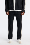 Slim Knit Stripe Pant - Black