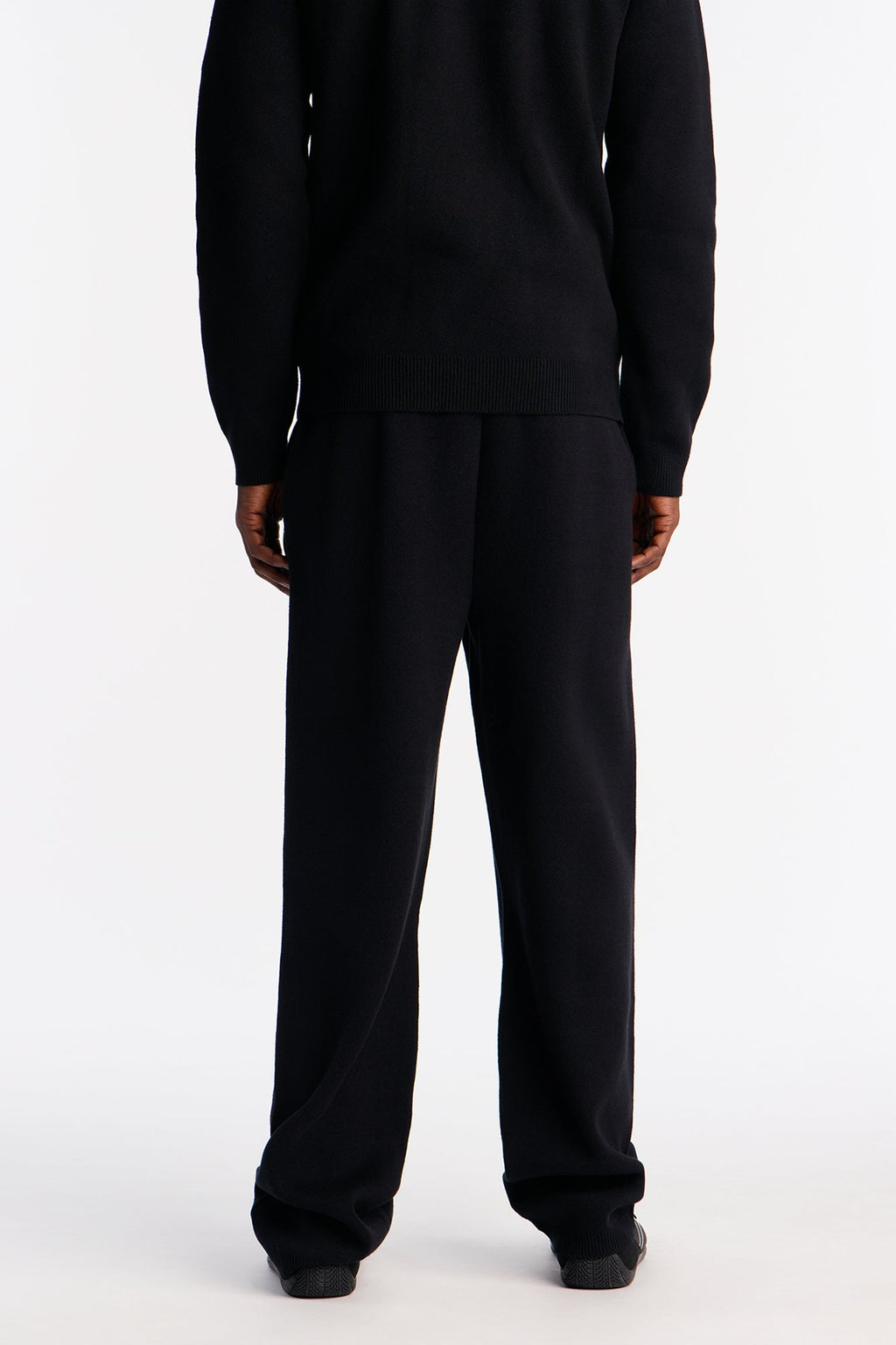 Recline Sweater Knit Sweatpants - Black