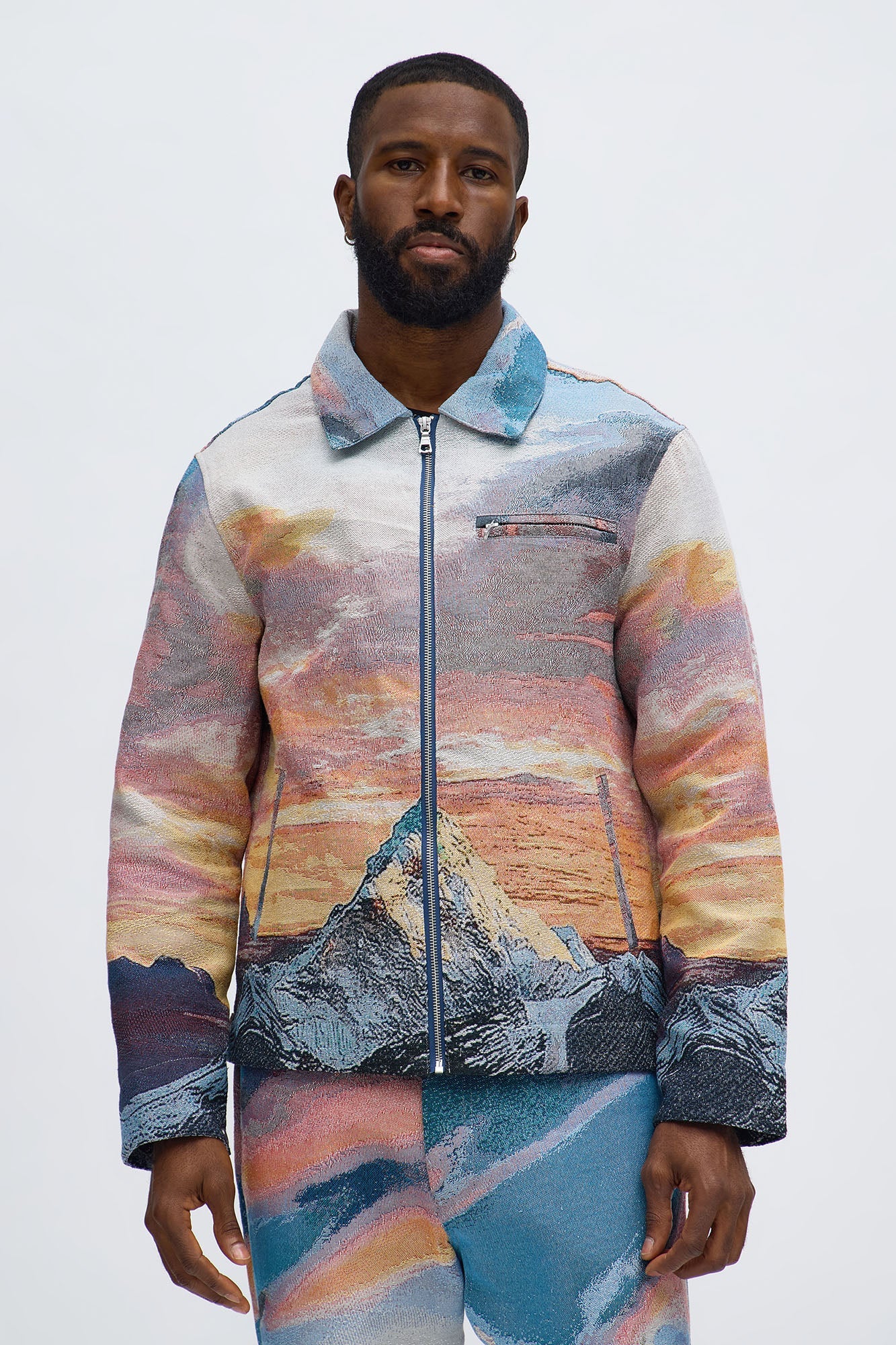 Peak Era Tapestry Work Jacket - Orange