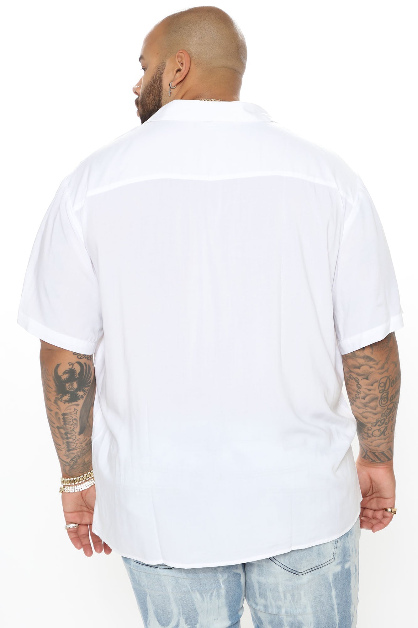 Dawson Relaxed Short Sleeve Cuban Collar Shirt - White
