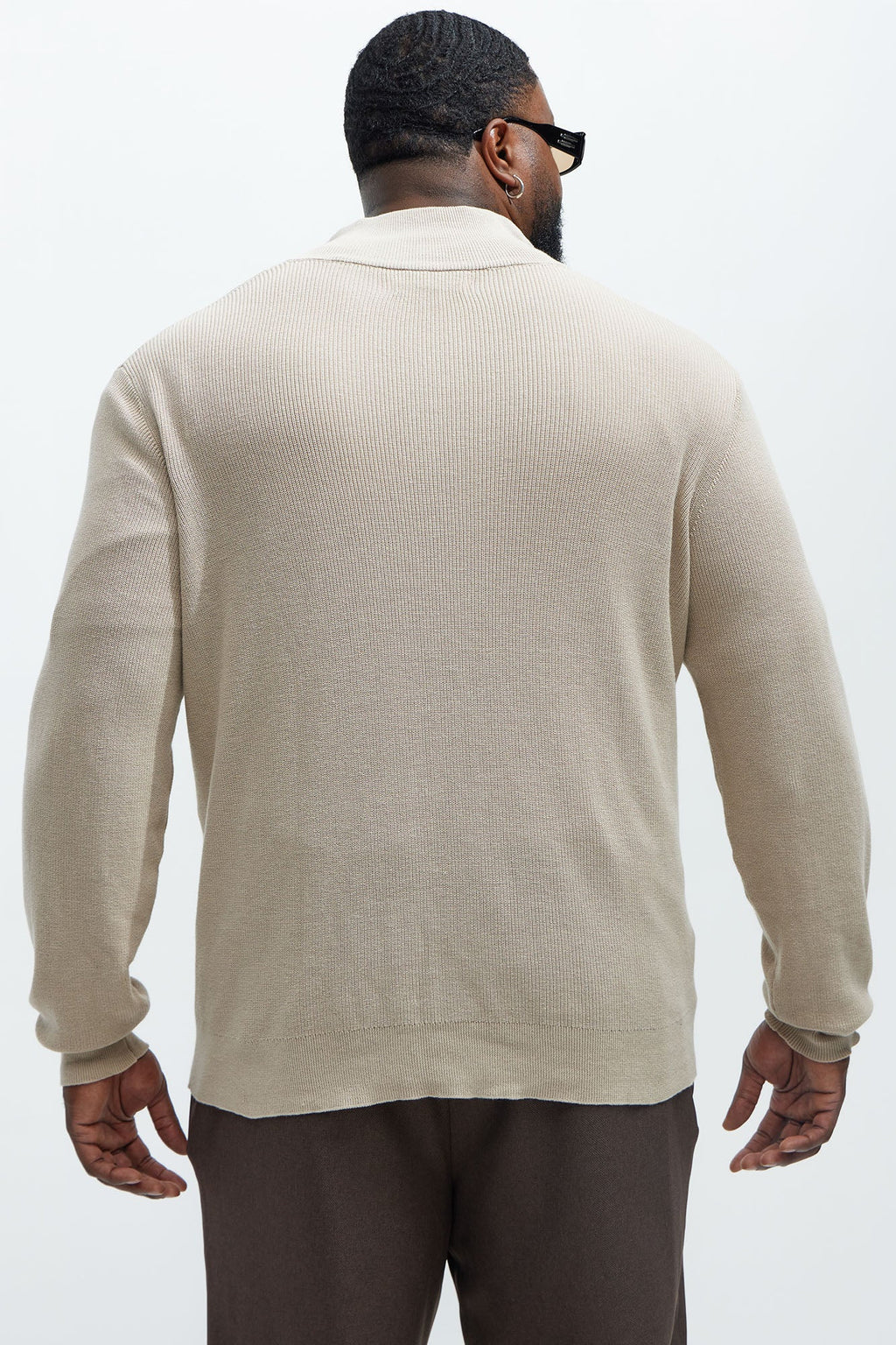 Shawn Quarter Zip Sweater - Tan