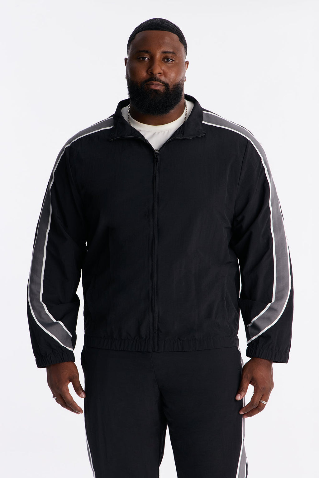 Prep The Field Color Block Windbreaker Jacket - Black/combo