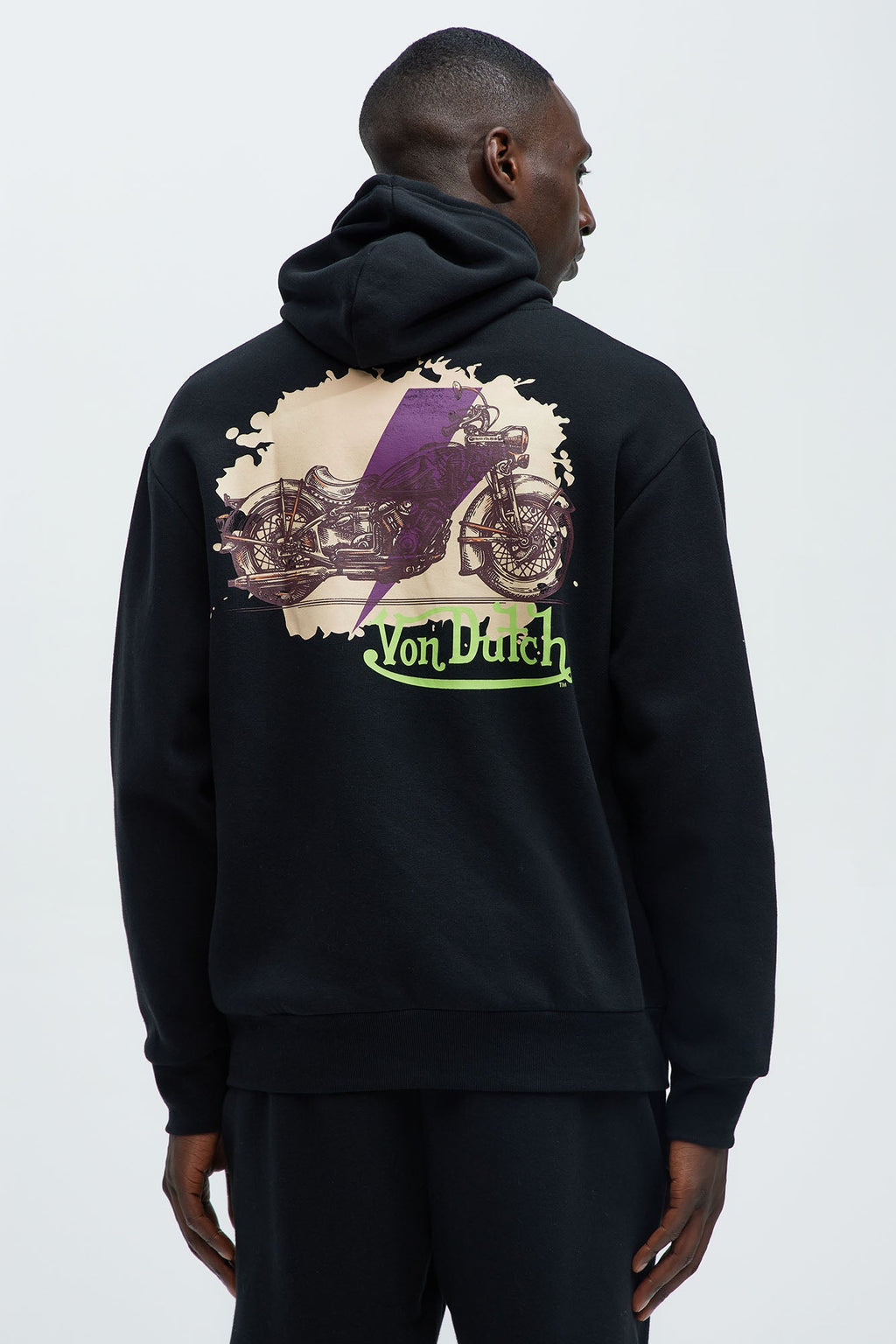Von Dutch Lightning Bolt Hoodie - Black