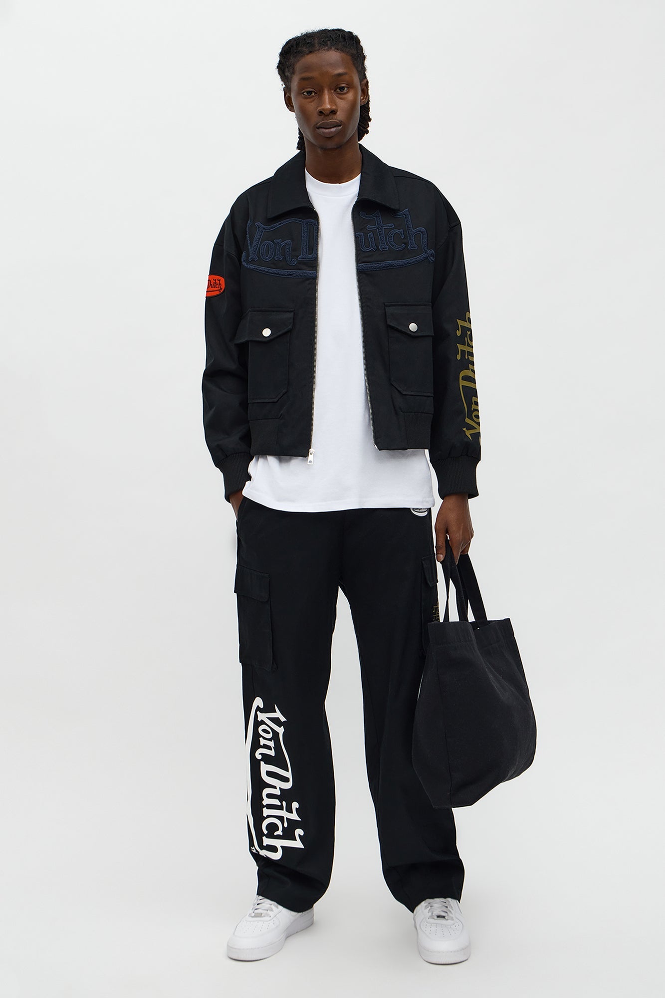 Von Dutch Zip Work Jacket - Black/combo