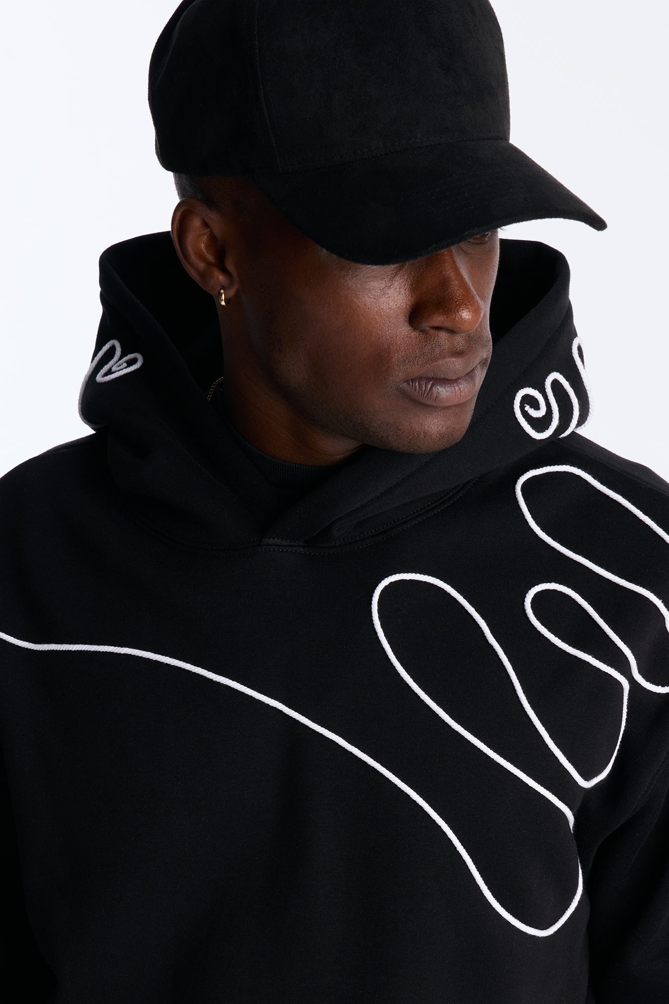 Lasso Embroidery Hoodie - Black