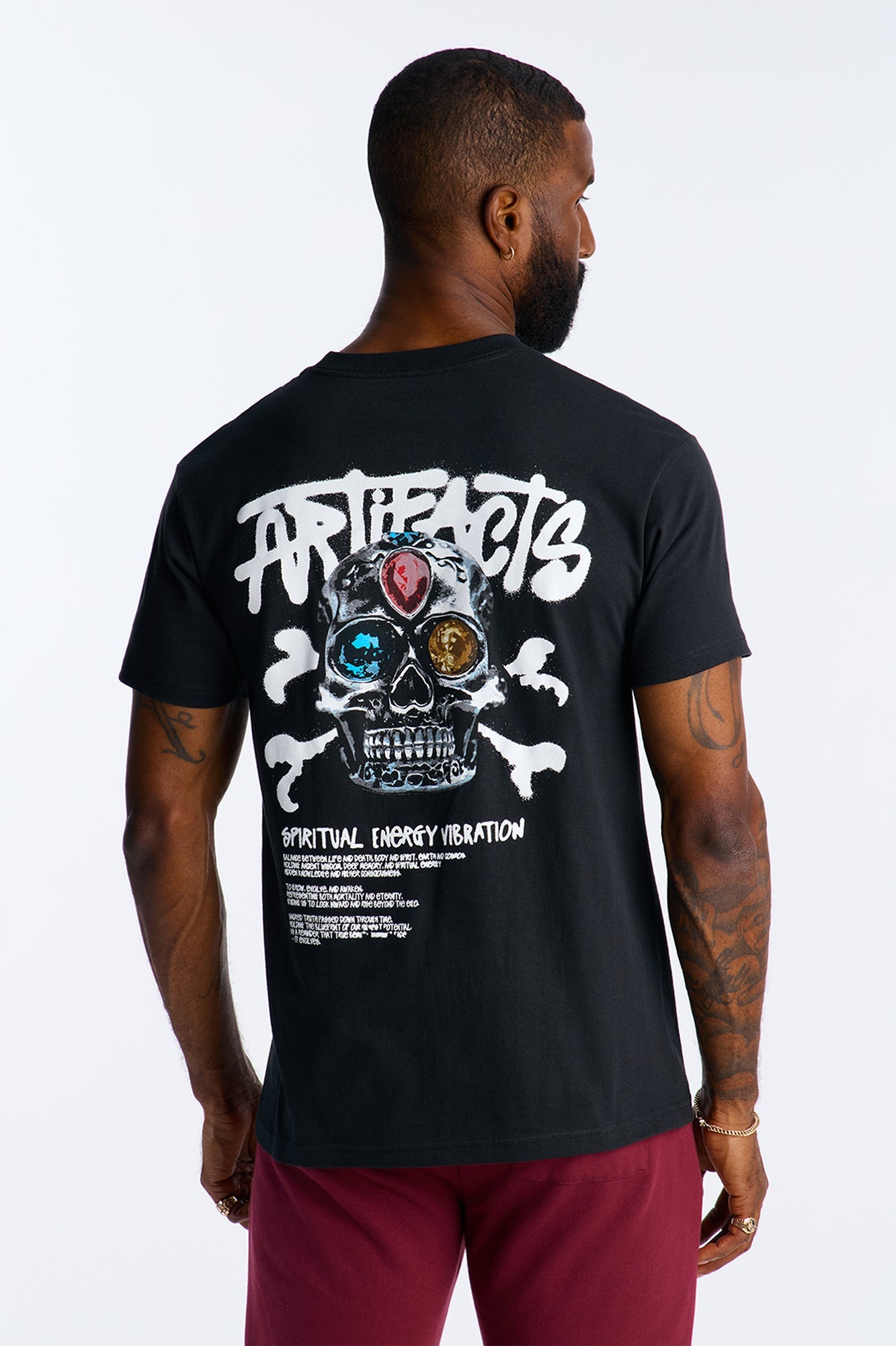 Spiritual Energy Vibes Short Sleeve Tee - Black