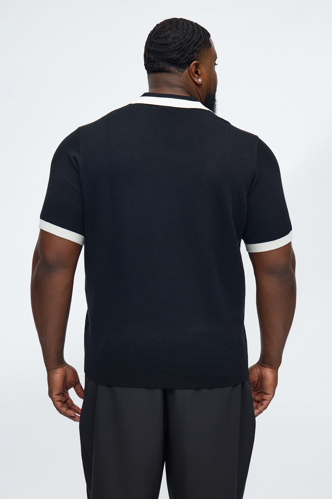 Capri In Fall Knitted Polo - Black/combo